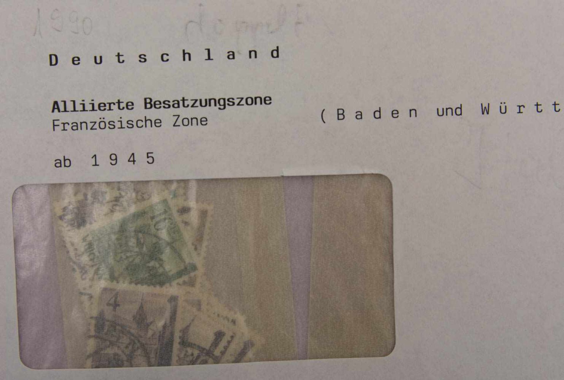 KONV. DEUTSCHER BRIEFMARKEN, Deutschland, 1945-1990.Nach Besatzungszonen in Umschlägen aufbewahrte - Bild 6 aus 29