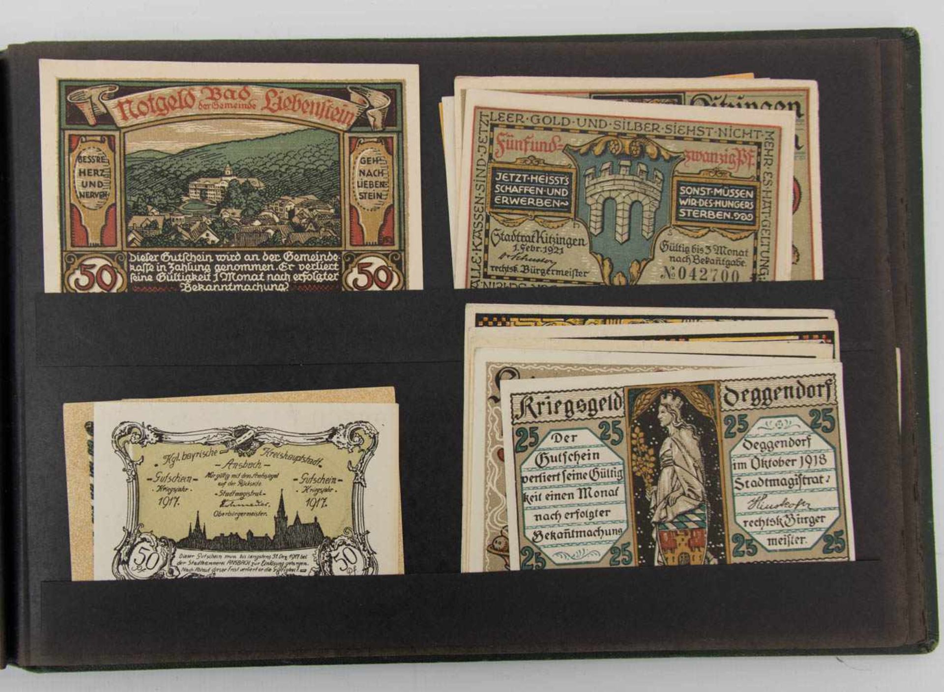 NOTGELD-ALBUM, Notgeld aus verschiedenen deutschen Städten, Anfang 20. Jh.26 x 17 cm - Bild 8 aus 12