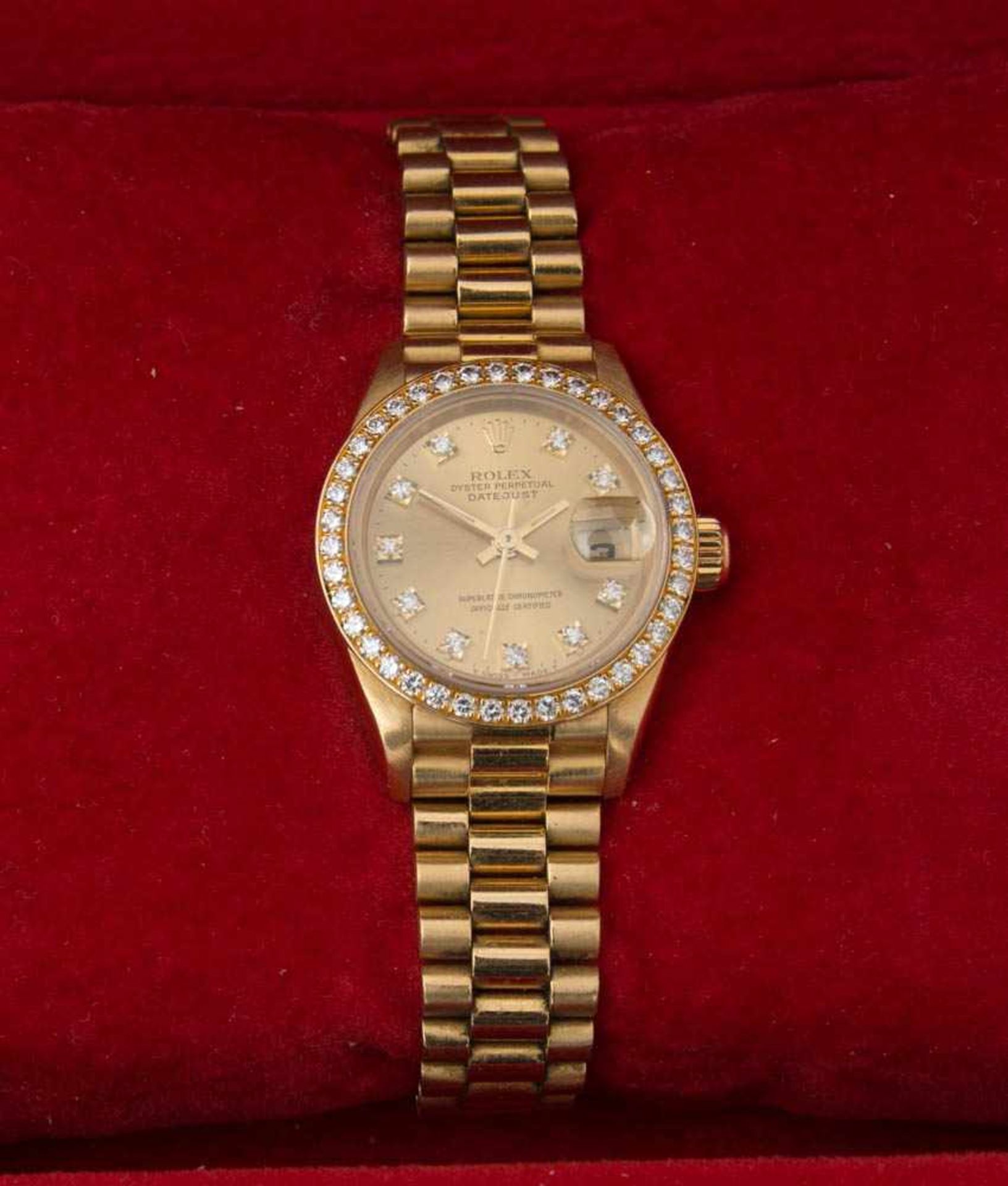 ROLEX DATEJUST, Ladies, 18k Gold, President Armband, Dez. 1994, Ref: 69178.Marke: RolexModell: Rolex - Bild 10 aus 19