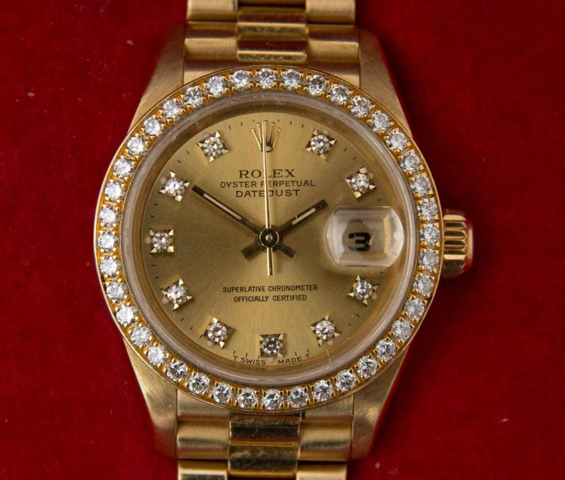 ROLEX DATEJUST, Ladies, 18k Gold, President Armband, Dez. 1994, Ref: 69178.Marke: RolexModell: Rolex - Bild 11 aus 19