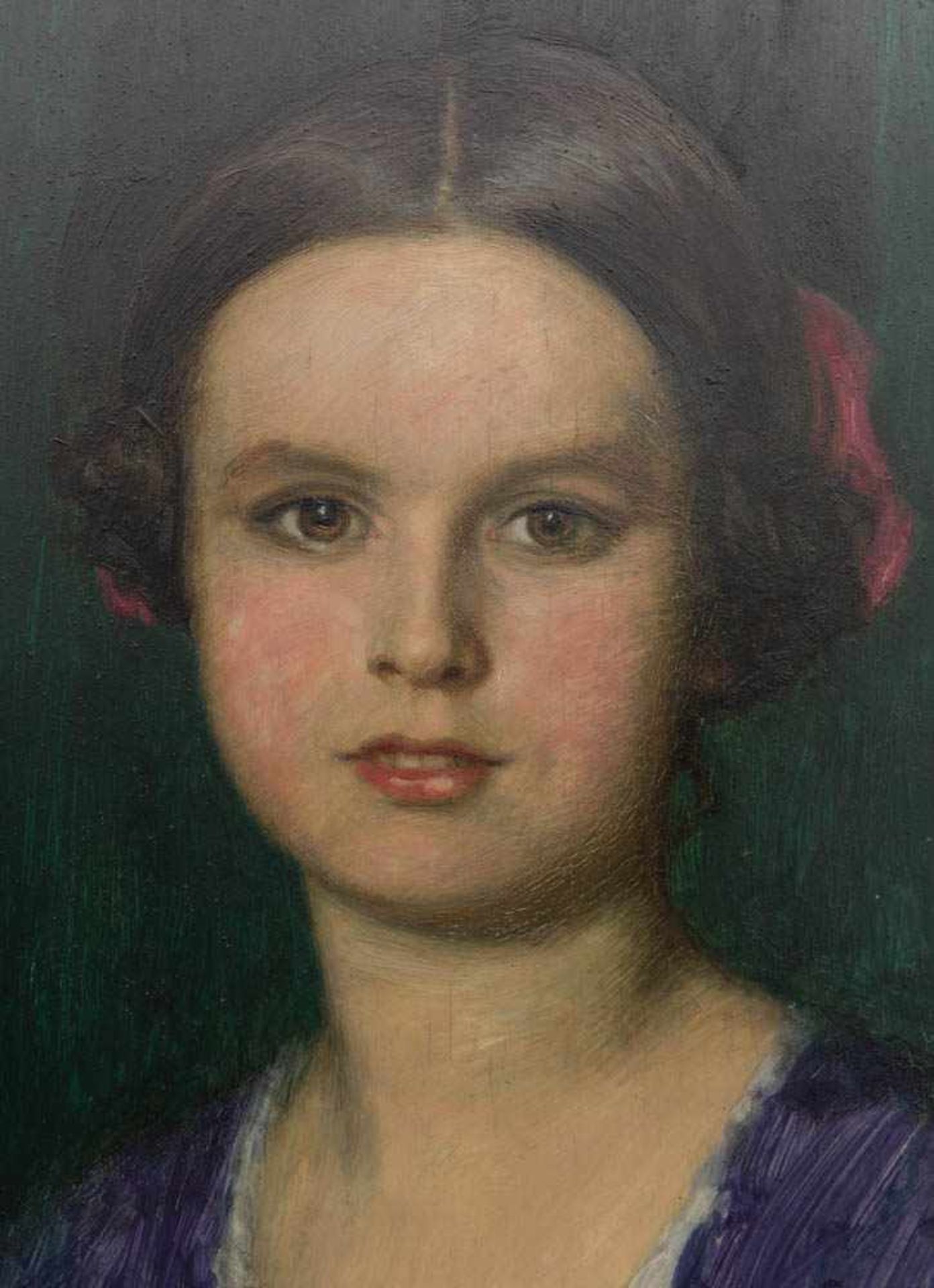 FRANZ VON STUCK, Portrait der Emily Delbrück, Öl auf Platte, München, 1913.Das Gemälde des - Bild 2 aus 7