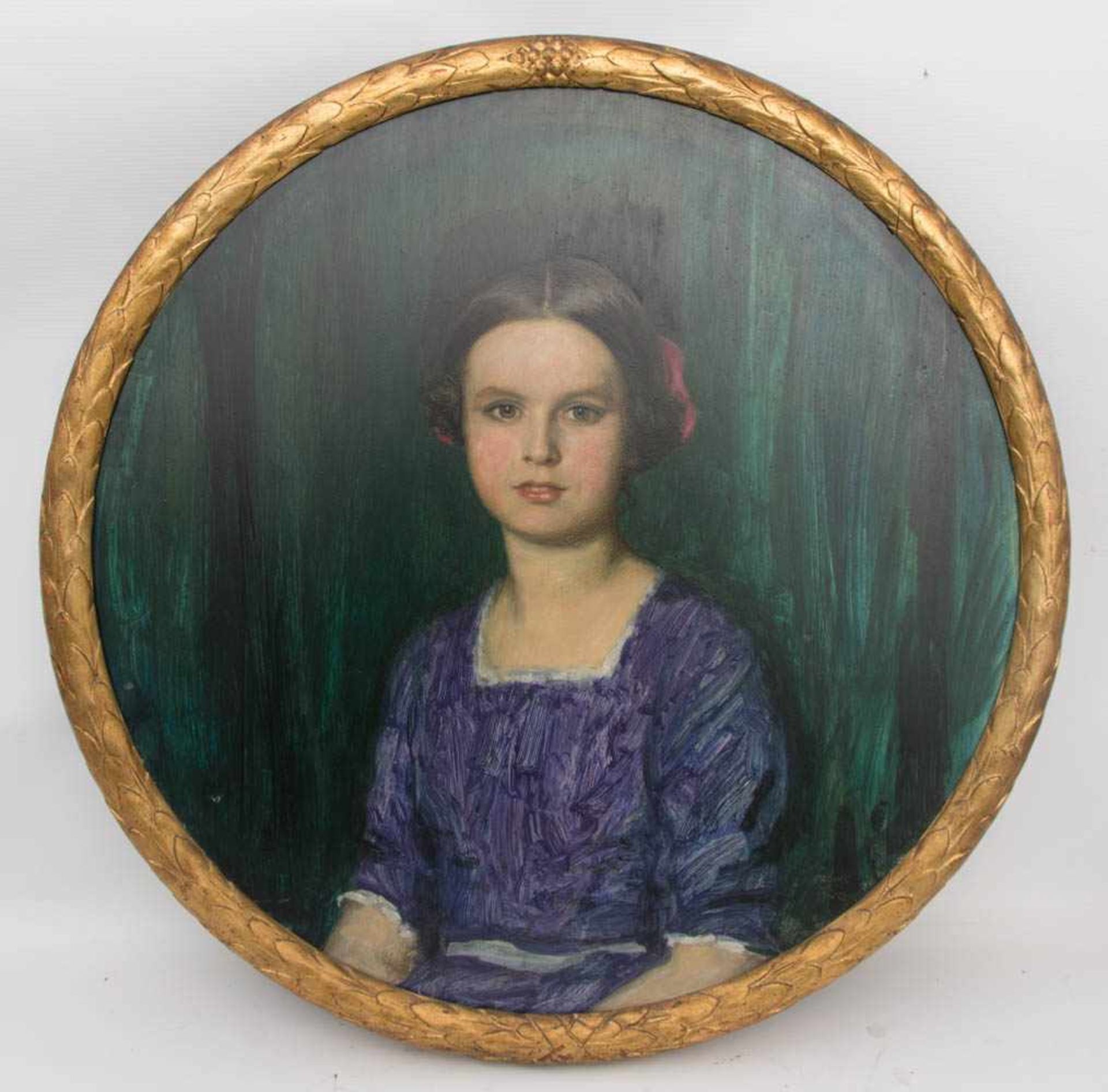 FRANZ VON STUCK, Portrait der Emily Delbrück, Öl auf Platte, München, 1913.Das Gemälde des