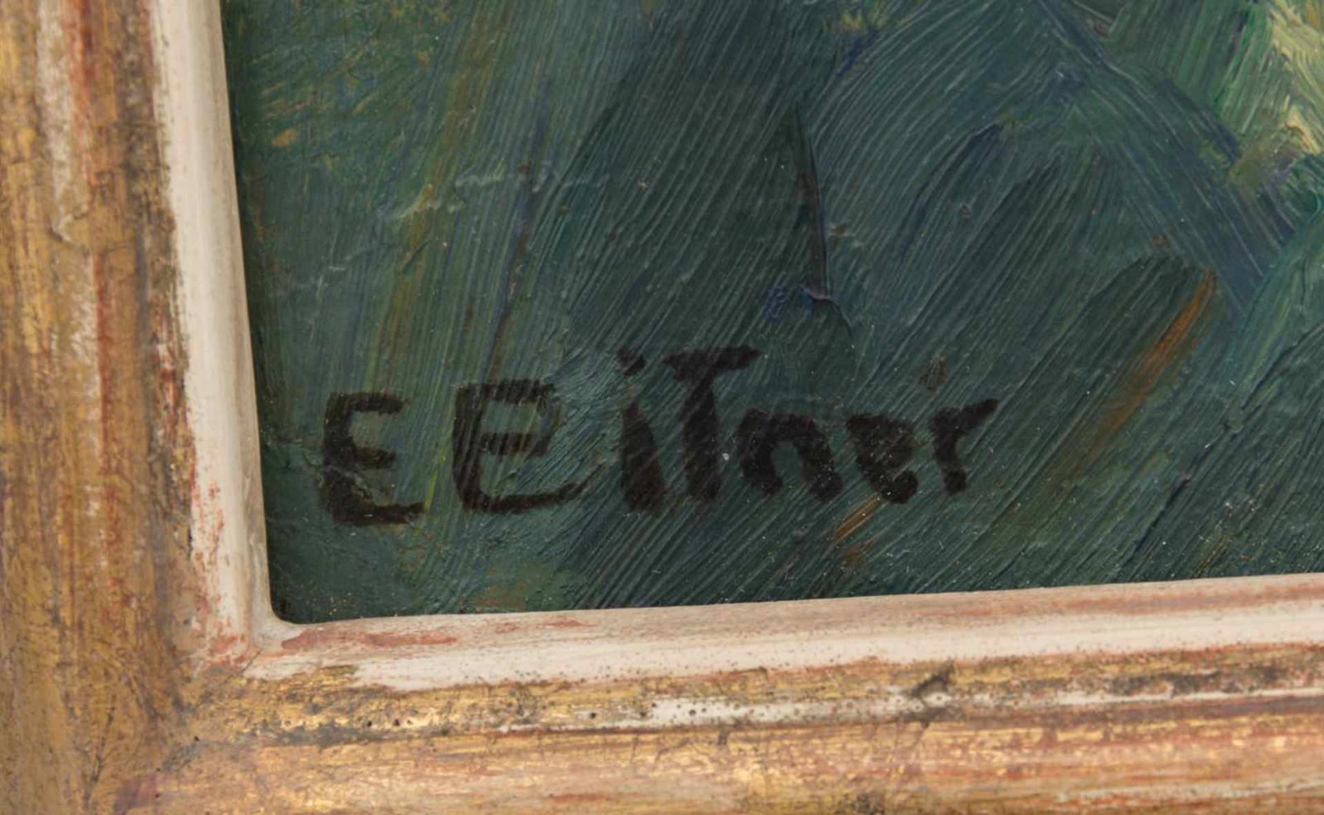 E.W.H. EITNER, TONI UND TOCHTER, Öl auf Karton.Ernst Wilhelm Heinrich Eitner (1867-1955). Links - Bild 2 aus 3