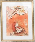 MARC CHAGALL, Das Gesicht Israels, Frontispiz, Lithografie, 20. Jh.Hinter Glas gerahmt, im