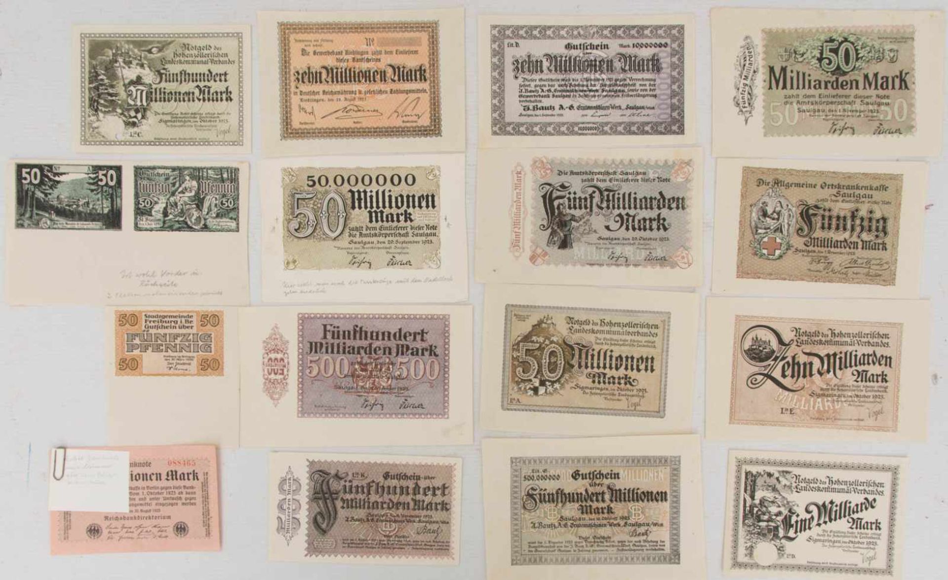 KONV. ALTE REICHSBANKNOTEN/DARLEHENSSCHEINE UND NOTGELD, Deutschland, anfang 20. Jh.