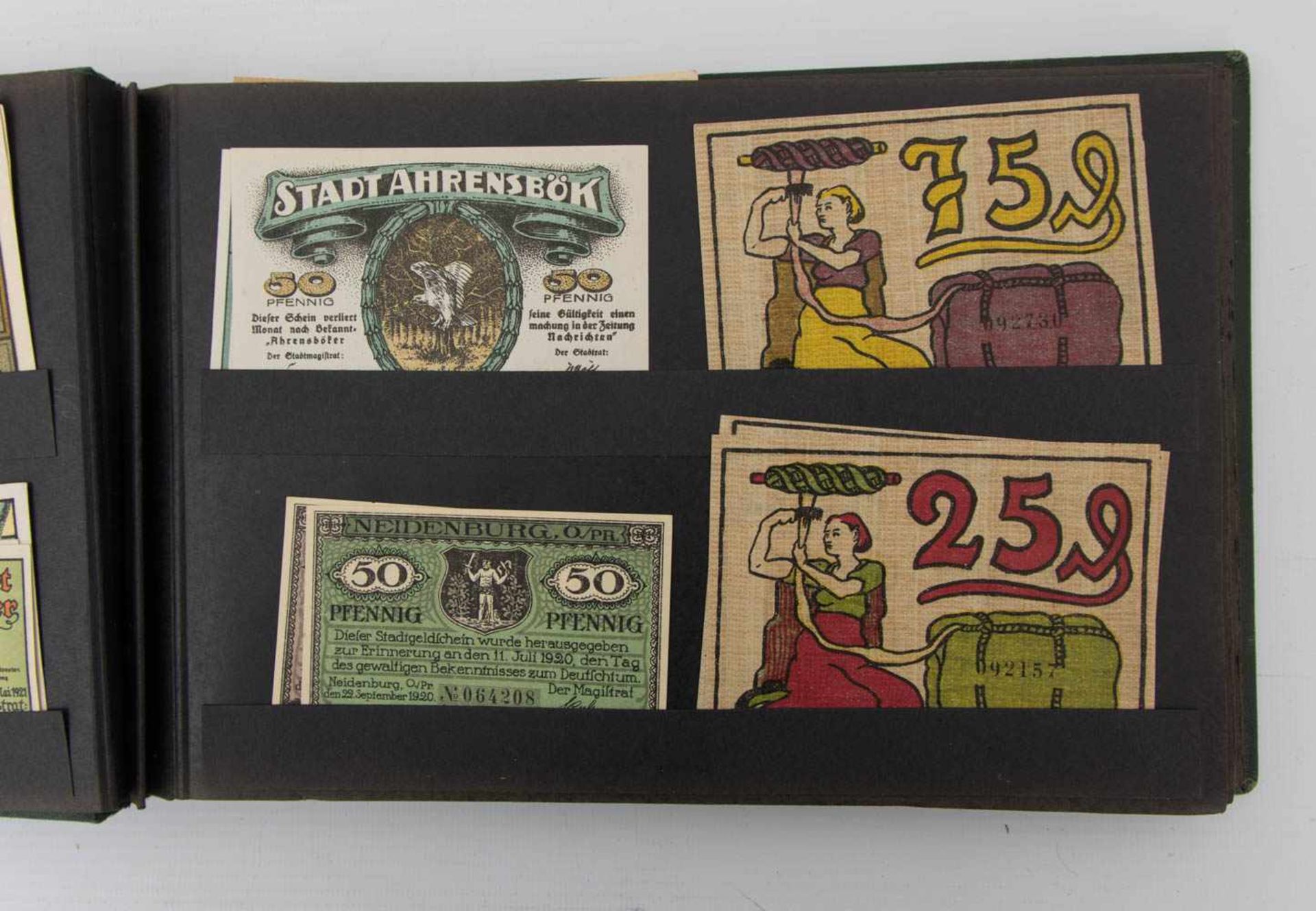 NOTGELD-ALBUM, Notgeld aus verschiedenen deutschen Städten, Anfang 20. Jh.26 x 17 cm - Bild 4 aus 12