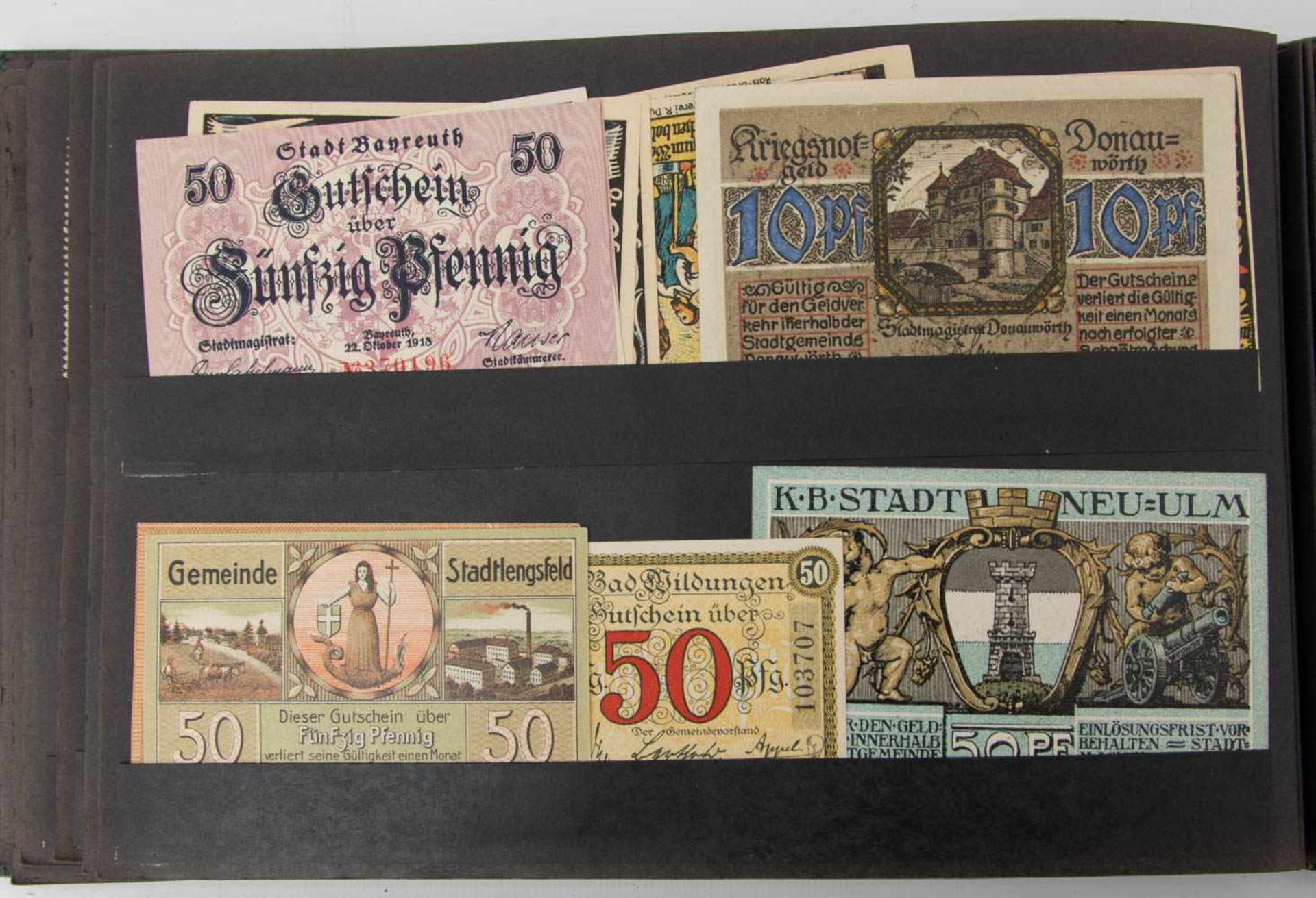 NOTGELD-ALBUM, Notgeld aus verschiedenen deutschen Städten, Anfang 20. Jh.26 x 17 cm - Bild 7 aus 12