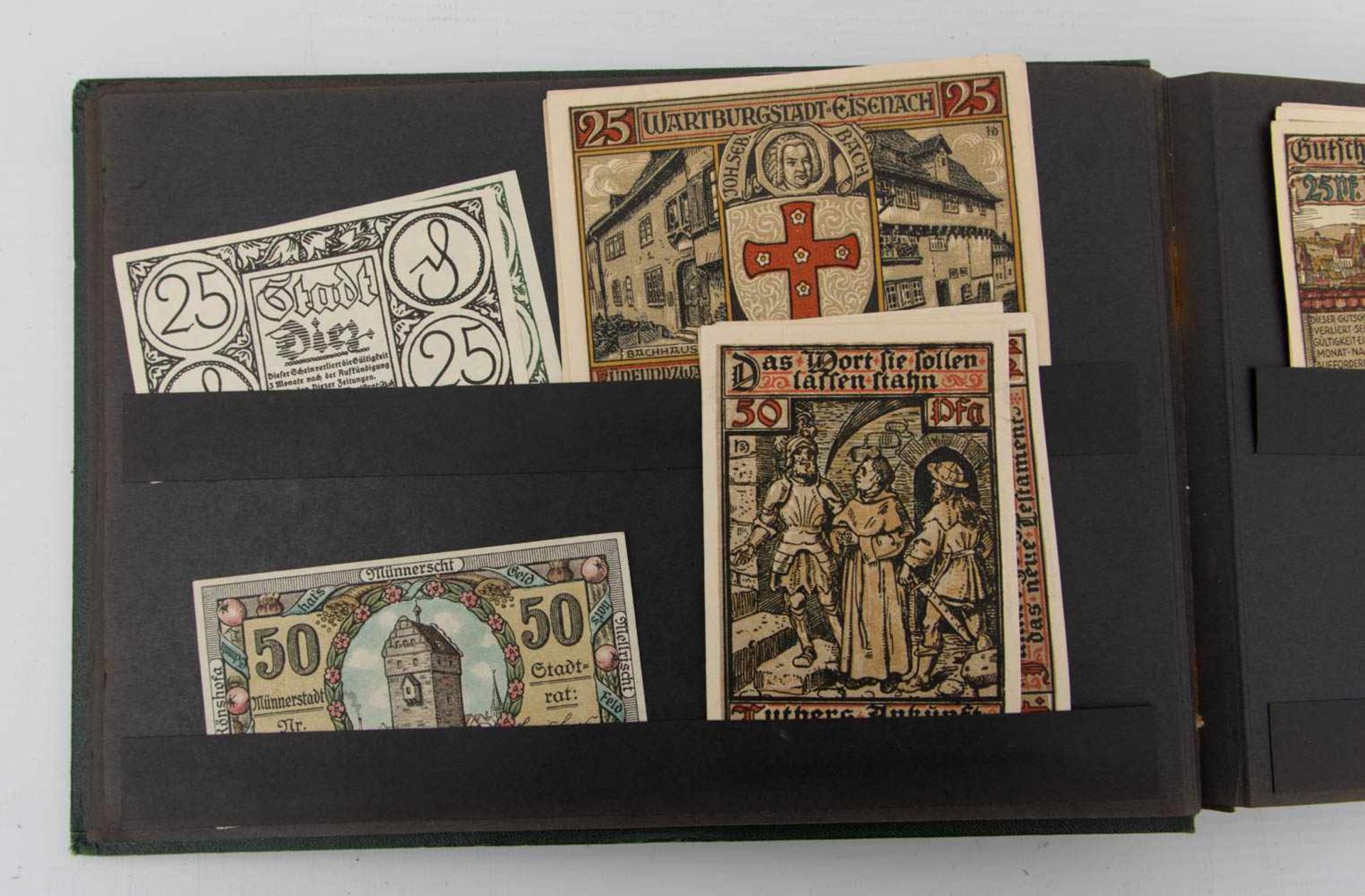 NOTGELD-ALBUM, Notgeld aus verschiedenen deutschen Städten, Anfang 20. Jh.26 x 17 cm - Bild 11 aus 12