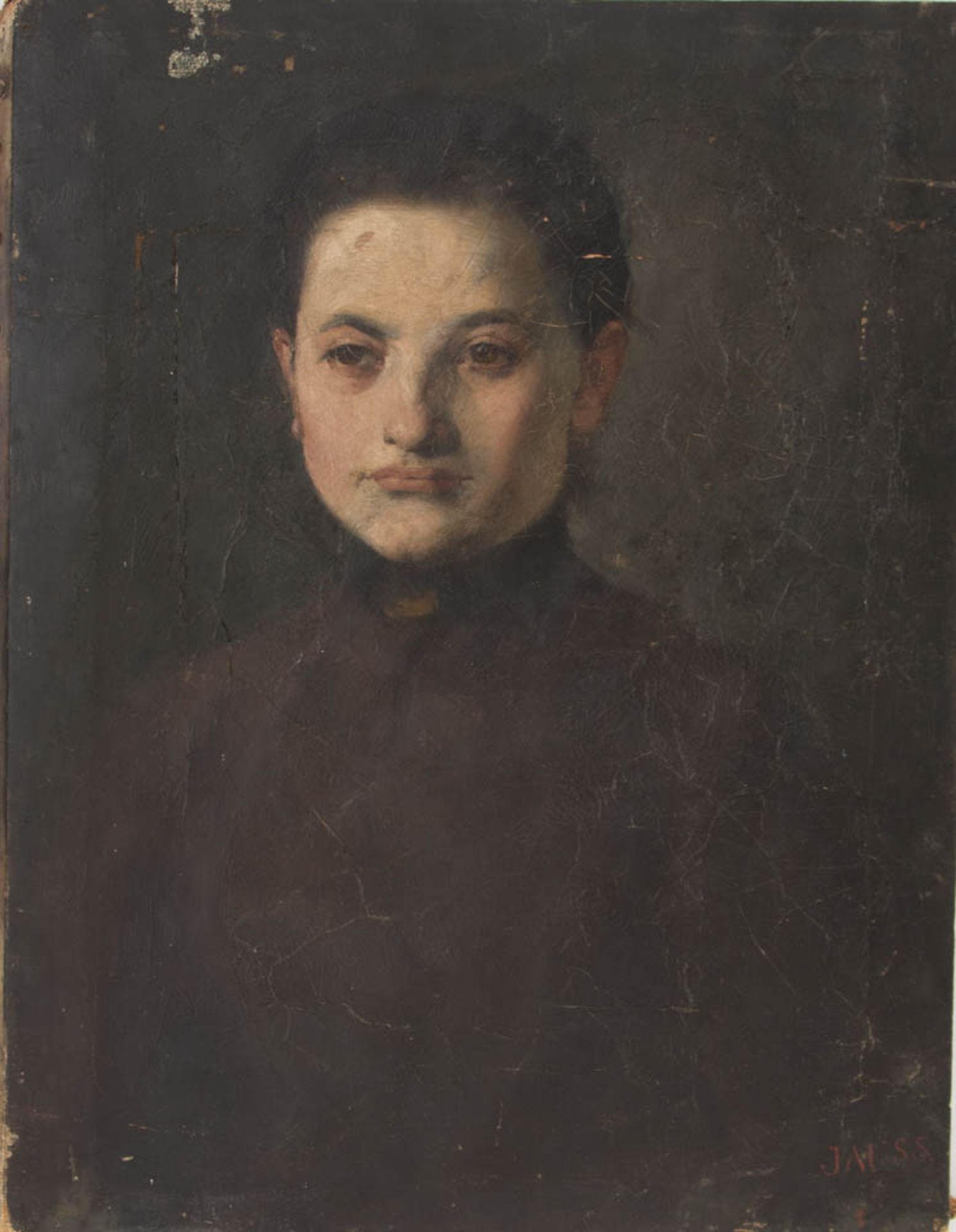 GEORG JAUSS, DAMENPORTRAIT, signiert, Ende 19. Jh.Portrait einer Dame. Signiert unten rechts.Nicht - Bild 2 aus 6