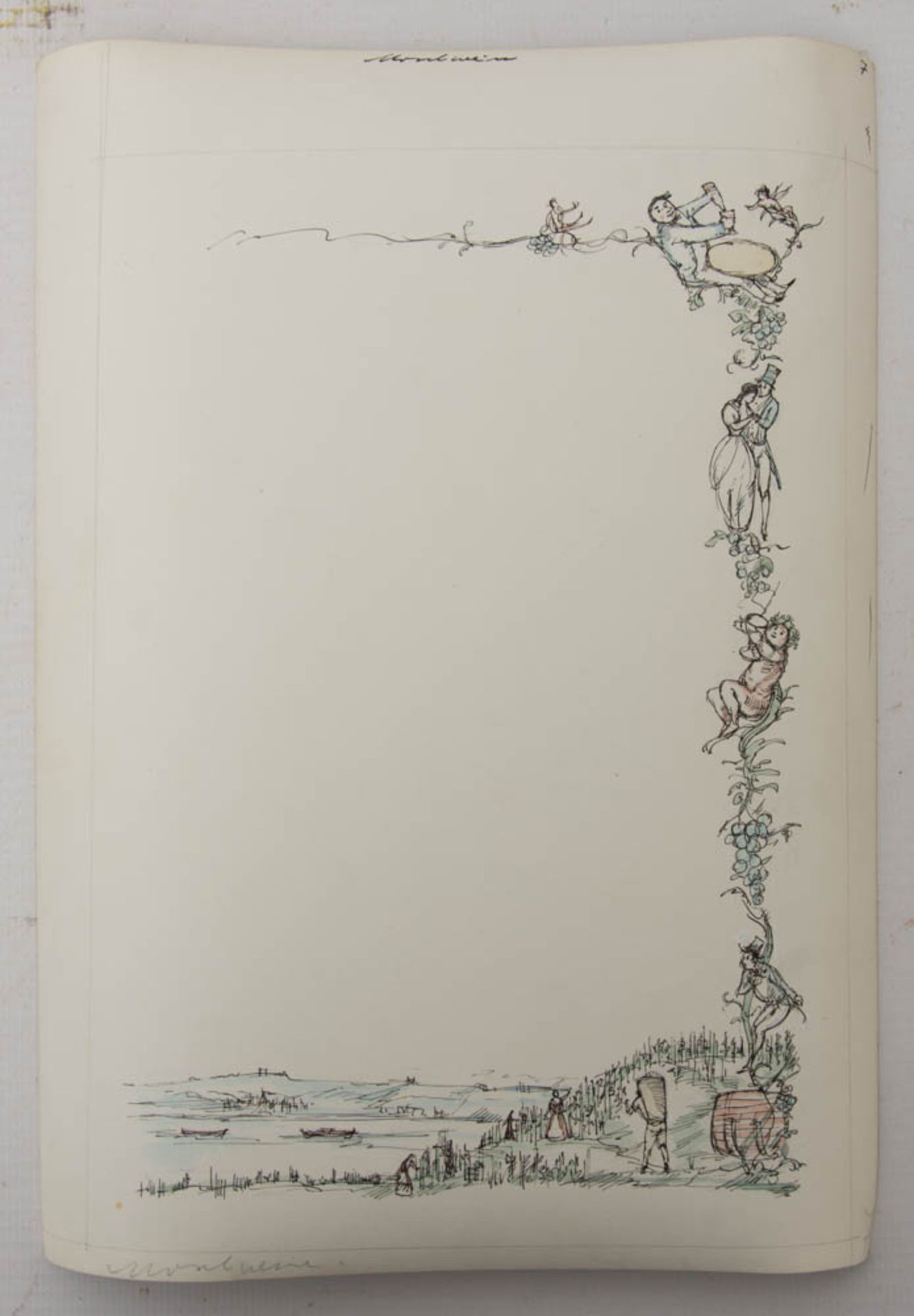 KONV. HANS FISCHER, u.a. Entwürfe für Einladungen und Speisekarten, Deutschland, 20. Jh.6 - 34 cm - Bild 117 aus 124