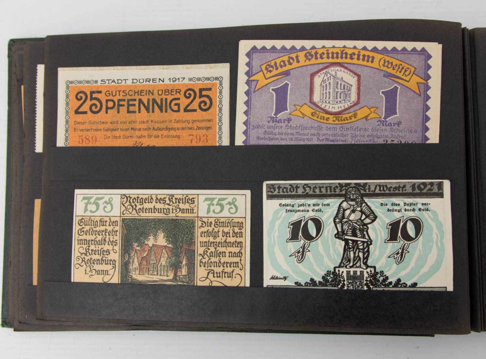 NOTGELD-ALBUM, Notgeld aus verschiedenen deutschen Städten, Anfang 20. Jh.26 x 17 cm - Bild 5 aus 12