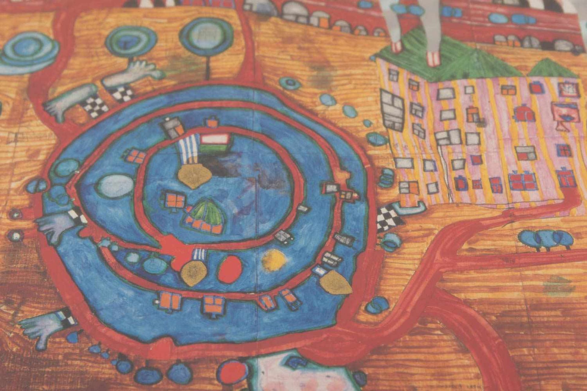 KONV. HUNDERTWASSER, Olympiade München 1972/ Abstrakte Komposition, Druck, Deutschland, 20. Jh. - Bild 4 aus 16