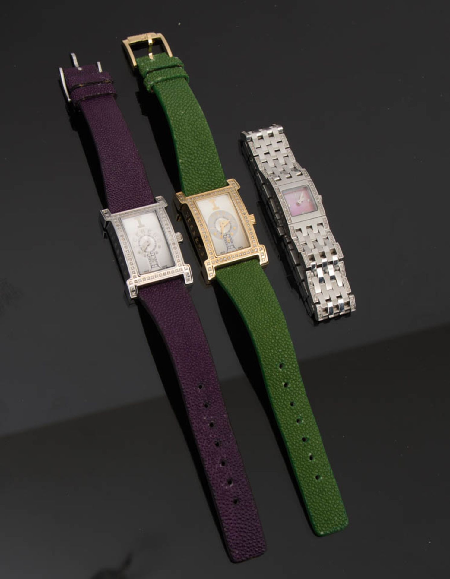 ICEBERG, 3x Damen-Armbanduhr Analog Quarz, Leder/Metall.Neuwertig und fuktionsfähig. - Bild 6 aus 6