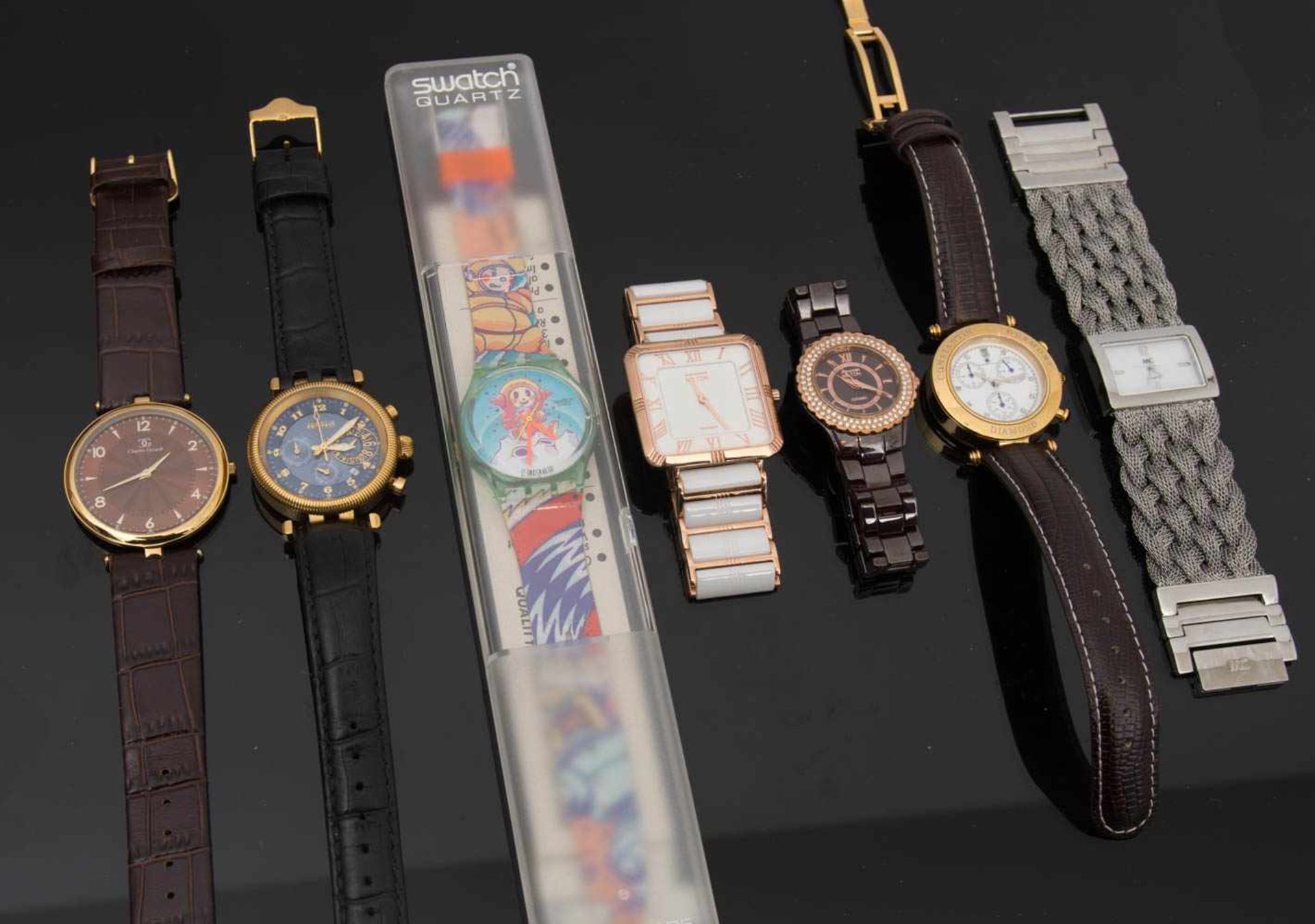 KONV. 7x Damen-Armbanduhr,Constantin Durmont/Alexander Milton/Charles Gerard/Juwelis/MC/SWATCH.