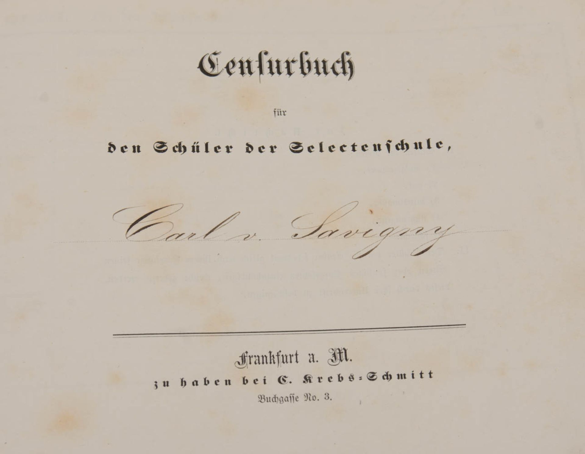 NACHLASSBESTAND FRIEDRICH CARL VON SAVIGNY UND FAMILIE ZU HOF TRAGES.Nachlassbestand Savigny: - Bild 29 aus 213