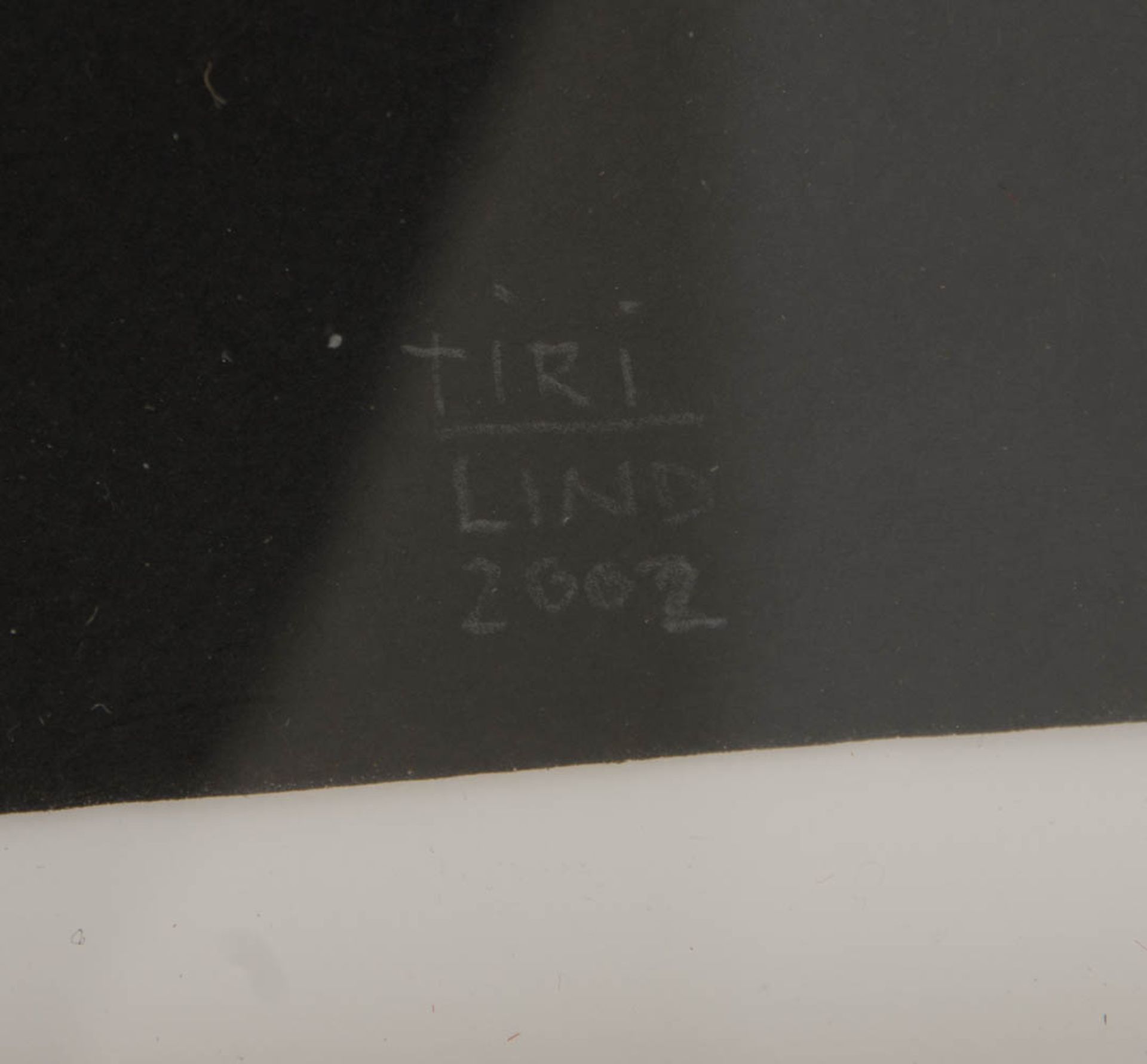 GERD LIND, Zwei Winkel, Bütte/Tusche/Kollage, Deutschland, 2002.Hinter Glas gerahmt und in sehr - Bild 2 aus 4