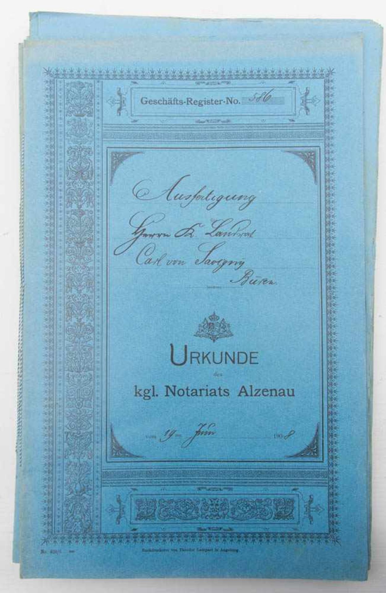 KONVOLUT VON 82 NOTARIATSBESCHEINIGUNGEN UND KAUFPAPIEREN AUS DEM HAUSE SAVIGNYAus dem 19. und 20. - Bild 21 aus 38