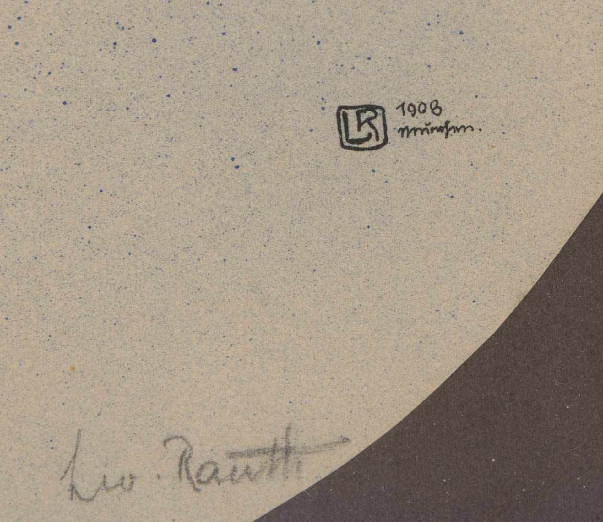 LEO RAUTH, Tennisspieler, Tusche auf Papier, Deutschland, 1908.Leo Rauth (1884-1913), Das Rund - Bild 2 aus 3
