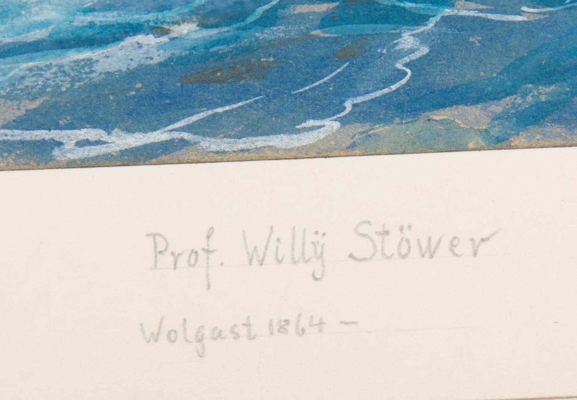 WILLY STÖWER, Seeschlacht 1898 Amerika -Spanien, Aquarell, 20. JhDas Werk ist sehr gut erhalten - Bild 2 aus 3