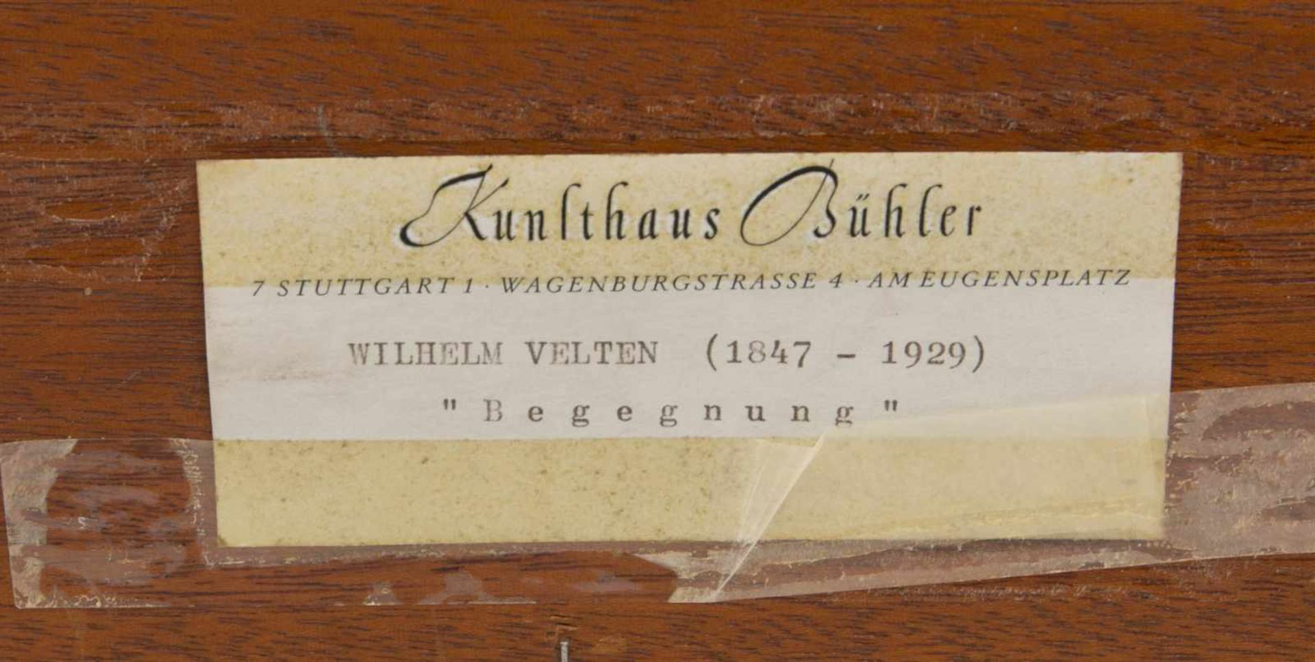 WILHELM VELTEN, Berittene Männergruppe wird begrüßt, Öl//Holz, Deutschland/Russland, 19. JhWILHELM - Bild 5 aus 5