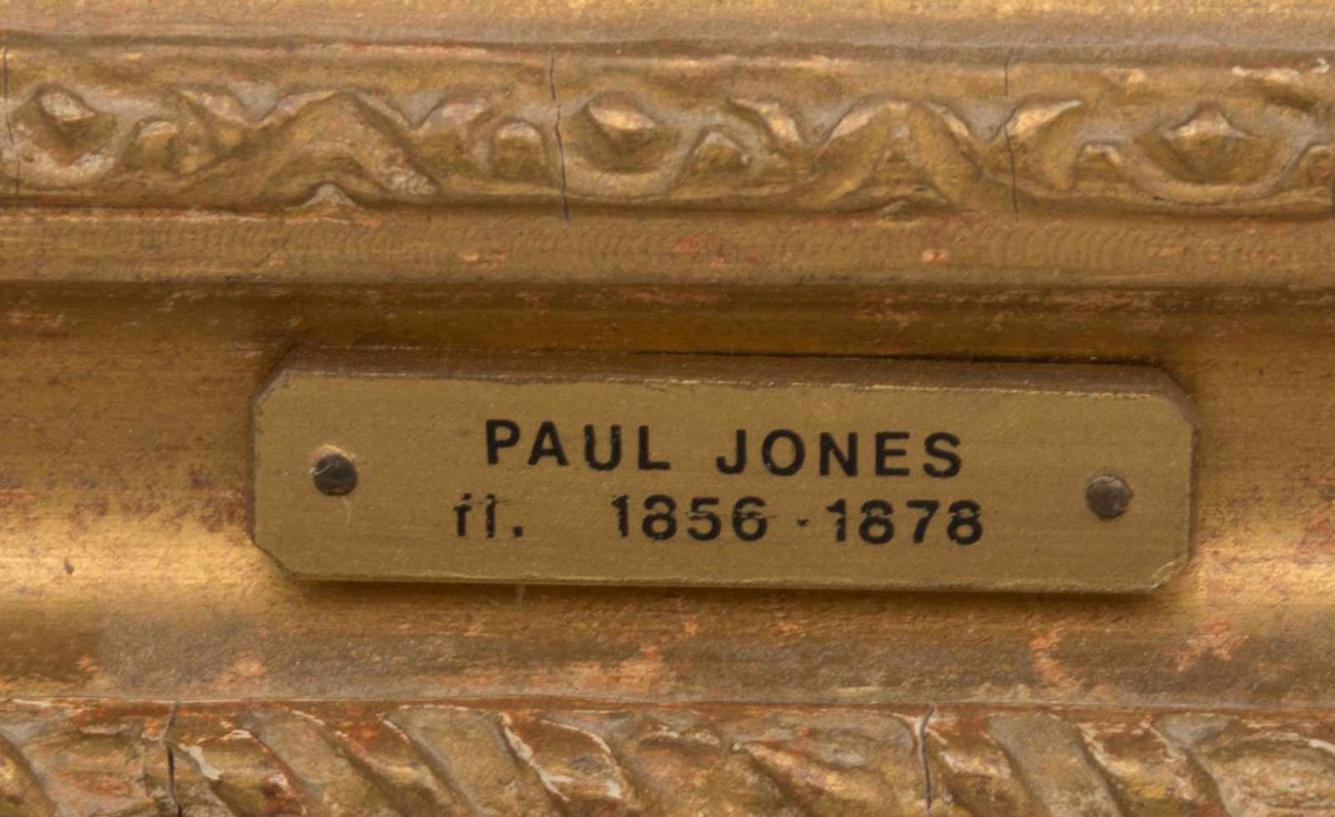 PAUL JONES, Pferd und Hunde nach der Jagd, Öl/Lw, 19. Jh.Paul Jones (1856 - 1878) Gerahmt und in - Bild 2 aus 5