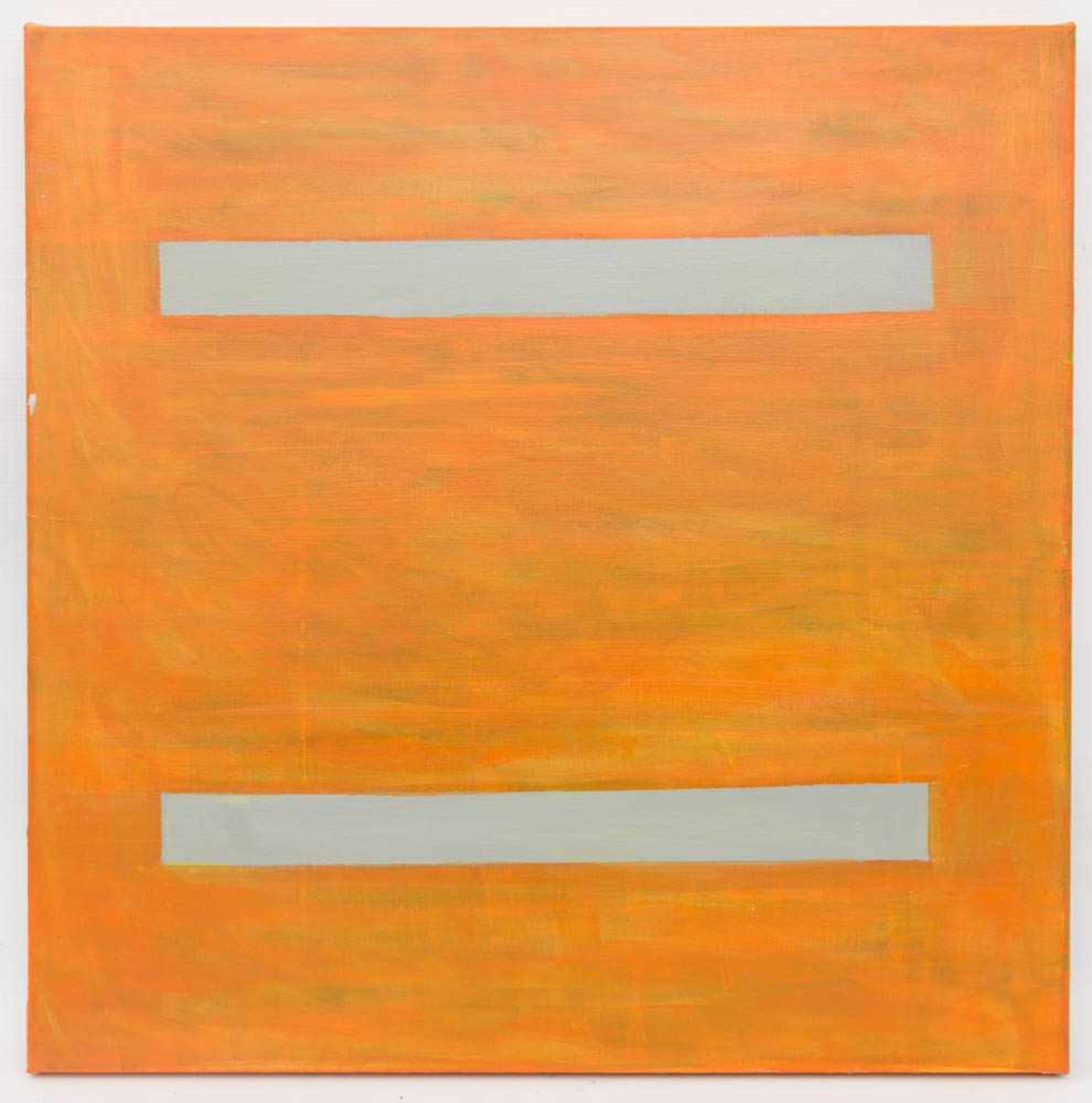 UNBEKANNTER KÜNSTLER, Grau auf Orange, Öl/Lw, 20. Jh60 x 60 cm- - -20.00 % buyer's premium on the