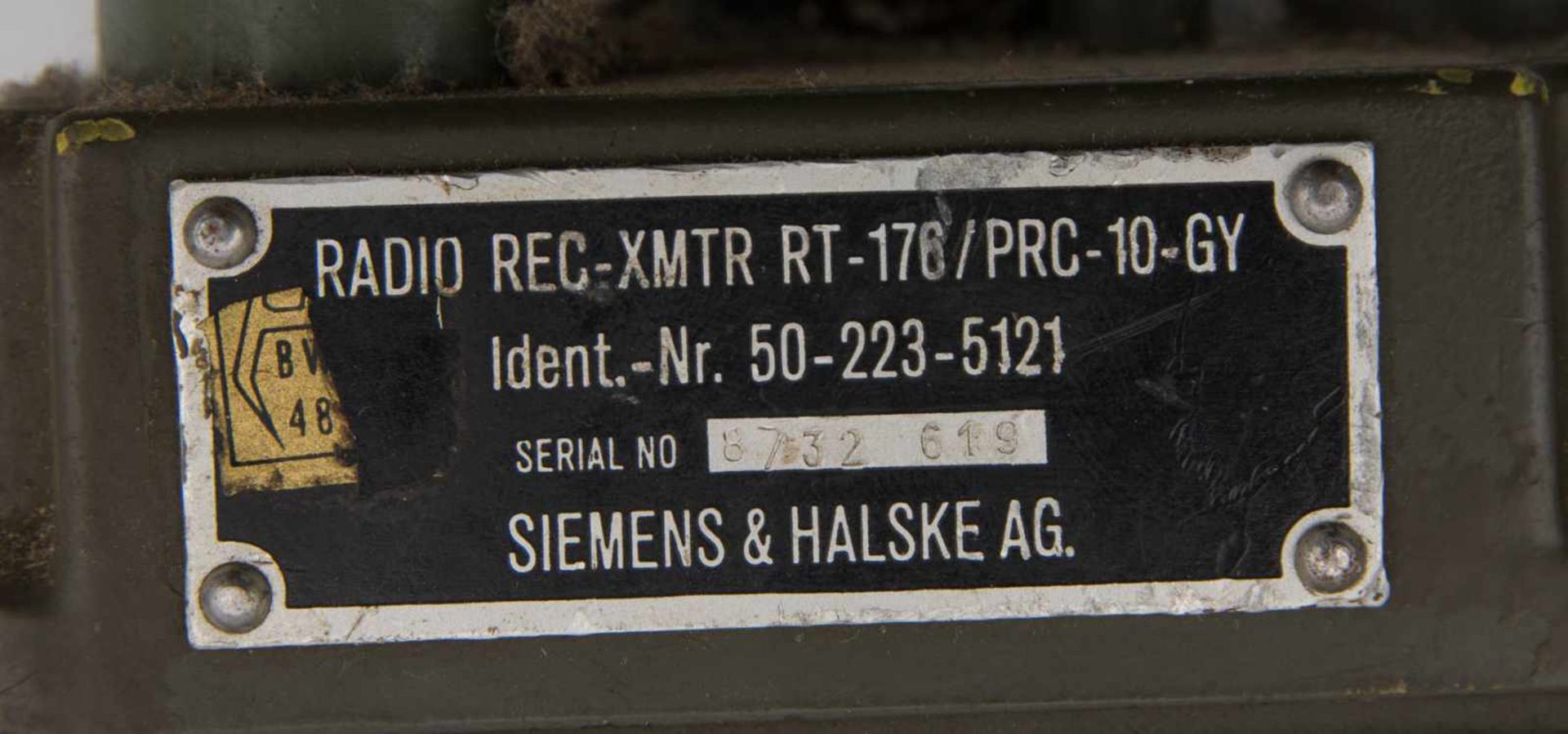 SIEMENS FUNKGERÄT PRC 10.Ident Nr. 50-223-5121.- - -20.00 % buyer's premium on the hammer price19.00 - Image 5 of 5