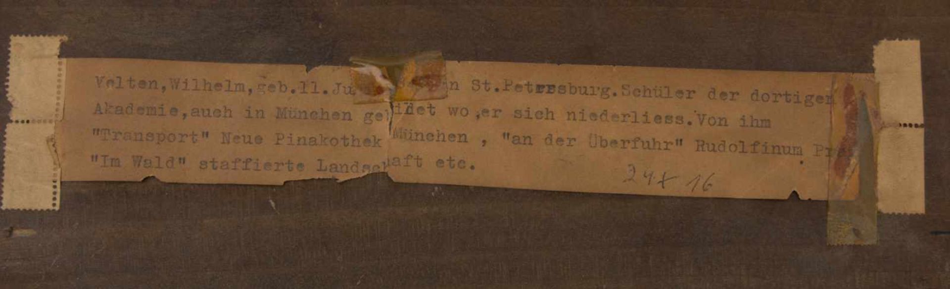 WILHELM VELTEN, Männer auf Pferden, Öl/Platte, 19./20. Jh.Wilhelm Velten (1847-1929). Hinter Glas - Bild 5 aus 5