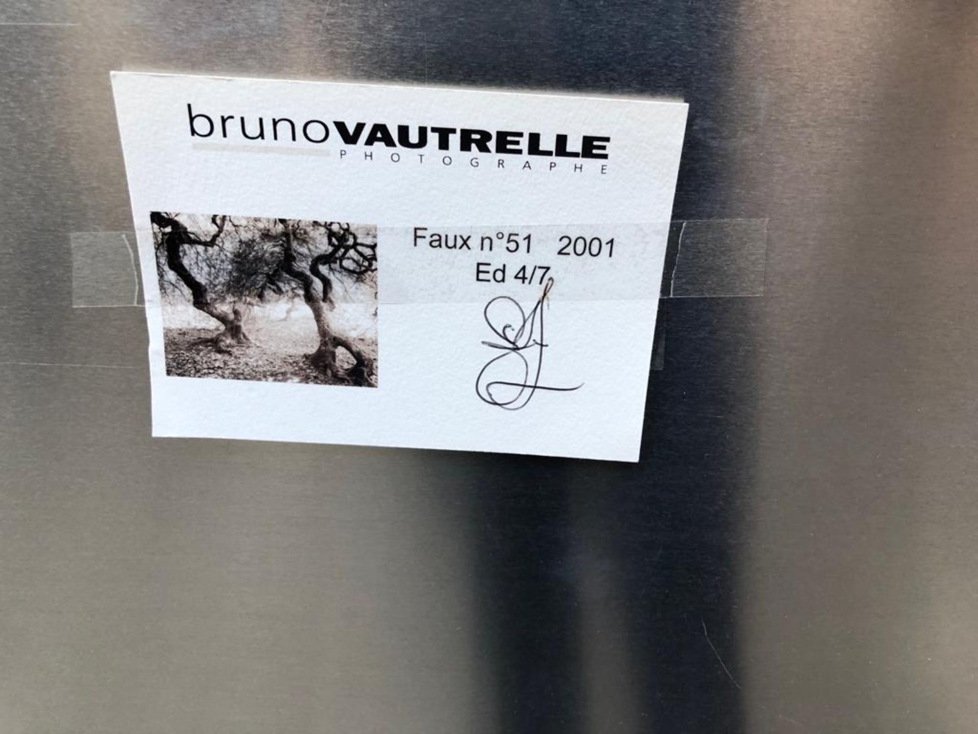 BRUNO VAUTRELLE, Fotographie Faux n51, Frankreich 2001.Gerahmt und in neuwertigem Zustand.160 x - Bild 2 aus 2