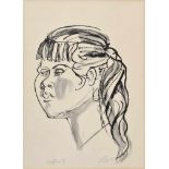 Dix, Otto (1891-1969) "Erna II - Mädchen mit dunkleren Haaren" 1961, Lithographie 3/50, u.l. num./