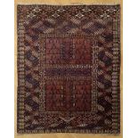 Turkmenischer Tekke Ensi, Ende 19.Jh., 152x129cm, etwas defektTurkmen Tekke Ensi carpet, late 19th