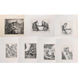 7 Diverse Weber, A.Paul (1893-1980) "Tiere", Radierungen, Griffelkunst, BM 50x64,5cm-64x76,5cm7