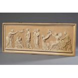 Terracotta Relief "Allegorie der Liebesalter", verso mit Stempel: "P.Ibsen Kobenhavn, Enerte 391",