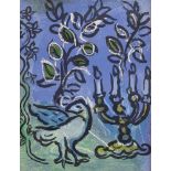 Chagall, Marc (1887-1985) "Der Kerzenleuchter" 1962, Farblithographie, WVZ Mourlot 266, 31x24cm (m.