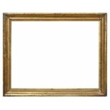 Kleine goldene Profilleiste, Italien 19.Jh., AM 35x28cm, FM 31x24cm, etwas def.Small golden frame,