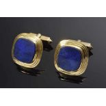 Klassische GG 750 Manschettenknöpfe mit Lapislazuli, 21,3 g, 2x2cmClassic GG 750 cufflinks with