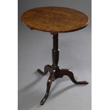 Kleiner Eichen Snaptop-Table, England 19.Jh., Ø 55cm, H. 70cmSmall Oak Snaptop-Table, England 19th