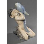 Royal Copenhagen Figur "Faun und Papagei", Entw.: Christian Thomsen, Modellnr. 752, H. 18cm, 2