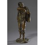 Bofill, Antoine (1875-1953) "Feldarbeiter auf Mistgabel ruhend", Bronze, sign., H. 26,5cm, kleine