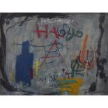 Fiedler, Arnold (1900-1985) "Habno (?)" 1958, Öl/Platte, u.r. sign./dat., 51x65cm (m.R. 77x92cm)