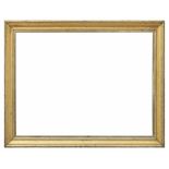 Schmale goldene Profilleiste, Italien 19.Jh., AM 59x46cm, FM 52x39cm, etwas def.Narrow golden