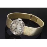 WG 750 TISSOT Armbanduhr , Saphirglas mit 21 8/8-Diamanten (zus.ca 0.21ct/VSI/W) und GG 585