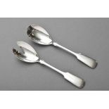 2 Teile Salatbesteck "Spatenmuster", Wilkens, Silber 800, 125g, L. 18,5cm2 Pieces salad servers ''