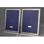 Paar schlichte Fotorahmen, Silber 925, FM 18x24cmPair of modern photo frames, silver 925, rd