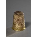 GG 585 Fingerhut mit Monogramm "SGL", 5,18gGG 585 thimble with monogram ''SGL'', 5,18g