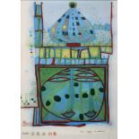 Hundertwasser, Friedensreich (1928-2000) "Homo Humus come va 10001 Nights", Farbserigraphie mit