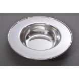 Tiefer Teller mit umgelegtem Rand, Italien, Silber 925, 846g, Ø 31cmDeep plate with folded rim,