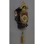 Niederländische Stooluhr "Meerweibchenuhr", um 1800, gangbar, 66x25x32cmDutch Stool clock ''female