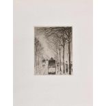 Ury, Lesser (1861-1931) "Kutsche", Radierung, Griffelkunst, BM 33x25cmUry, Lesser (1861-1931) ''