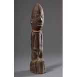 Joruba Zwillingsfigur, Holz geschnitzt mit Perlbesatz, Nigeria vor 1950, in Situ erworben, H.